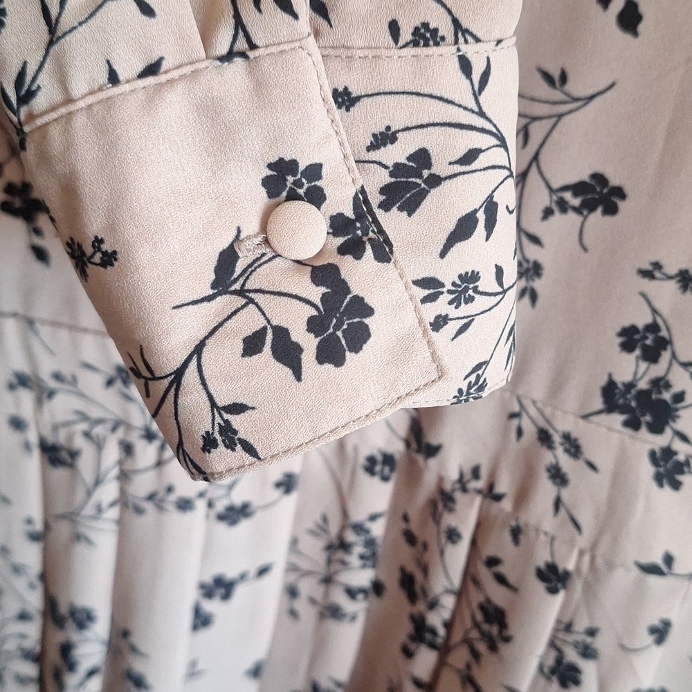 Nanette Lepore Blush Pink Floral Long Sleeve Dress – Size 8 - Picture 7 of 14